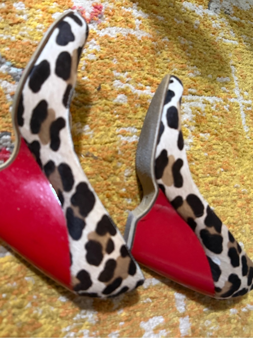 Giuseppe Zanotti pony hair leopard with red patent heel - Picture 4 of 5